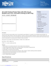 Tripp Lite PS7224-20T Specifications