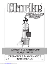 Clarke ISP14A Operating & Maintenance Instructions