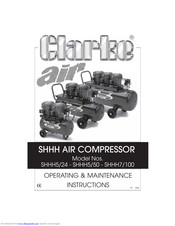 Clarke SHHH5 Operating & Maintenance Instructions