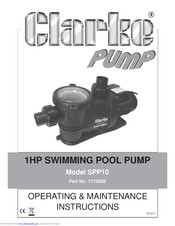 Clarke SPP10 7175030 Operating & Maintenance Instructions