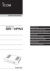 Icom SR-VPN1 Instruction Manual