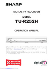 SHARP TU-R252H Operation Manual