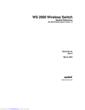 Symbol WS 2000 System Reference Manual