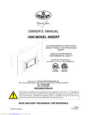 Osburn OB01601 Owner's Manual