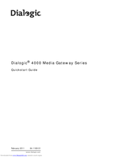 Dialogic DMG4030DTISBA Quick Start Manual