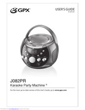 GPX J082PR User Manual