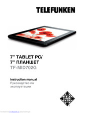 TELEFUNKEN TF-MID702G Instruction Manual