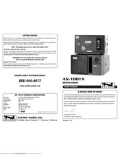 Anchor AN-1001X Owner's Manual