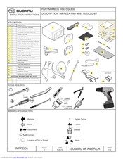 Subaru H001ssC800 Installation Instructions Manual