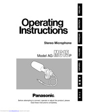 Panasonic AG-MC15P Operating	 Instruction