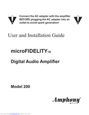Amphony microFIDELITY 200 User And Installation Manual