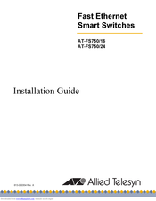 Allied Telesis WebSmart AT-FS750/24 Installation Manual