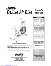 STAMINA Deluxe Air Bike 15-1101 Owner's Manual