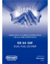 Delonghi DE 60 GW Installation And Service Instructions Use And Care Instructions