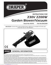 Draper BV2300 Instructions Manual