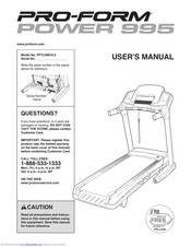 Pro-Form PFTL99910.0 User Manual