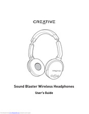 Creative Sound Blaster Wireless Headphones User Manual