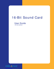 Creative 16-Bit Sound Card User Manual