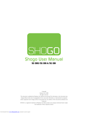 SHOGO SG 081A User Manual