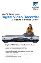 Scientific Atlanta Explorer 8000 Home Entertainment Server User Manual