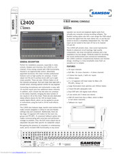 Samson L2400 Product Specification Sheet