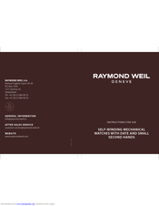 Raymond Weil ZGU 729 Instructions For Use Manual