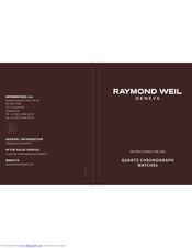 Raymond Weil ZGU 704 Instructions For Use Manual