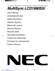 NEC LCD1980SXI - MultiSync - 19