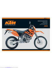 KTM 625 SXC 2003 Owner's Manual