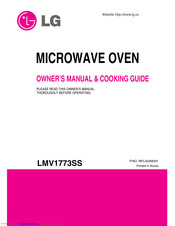 LG LMV1773SS Owner's Manual & Cooking Manual