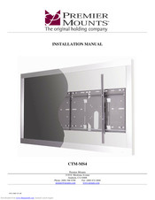 Premier Mounts CTM-MS4 Installation Manual