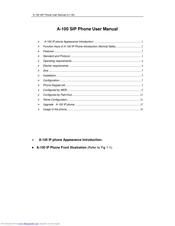 Switzernet A-100 User Manual