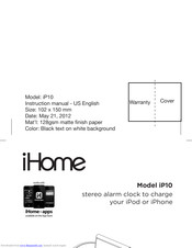IHome iHome iP10 Instruction Manual