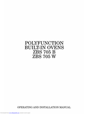 Zanussi ZBS 705 B Operating And Installation Manual