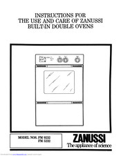 Zanussi FM 9232 Instructions For The Use And Care