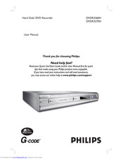 Philips DVDR3370H User Manual