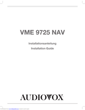 Audiovox VME 9725 NAV Installation Manual