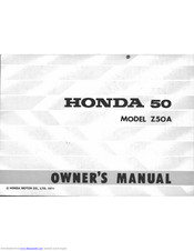 HONDA Mini Trail 50 Owner's Manual