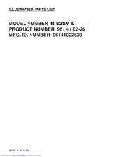 Husqvarna R 53SV L Illustrated Parts List