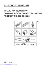 Husqvarna YTH180 TWIN/96041002501 Illustrated Parts List