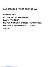 Husqvarna CTH200/HECTH200B Illustrated Parts Breakdown