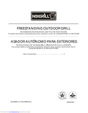 Nexgrill FREESTANDING OUTDOOR GRILL Installation Instructions And Use & Care Manual