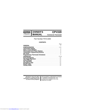 TOTALINE CPV220 Owner's Manual