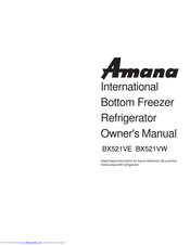 Amana BX521VE Owner's Manual