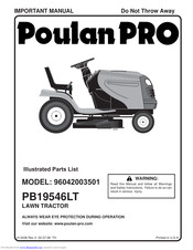 Poulan Pro PB19546LT/96042003501 Illustrated Parts List