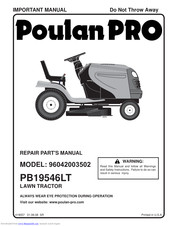 Poulan Pro 96042003502 Repair Parts Manual