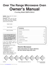 Maytag MMV4184AA Owner's Manual