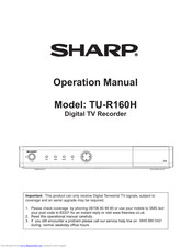 Sharp TU-R160H Operation Manual