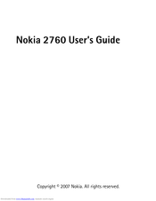 Nokia 2760 User Manual