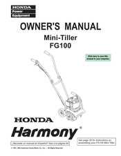 Honda Harmony FG100 Owner's Manual
